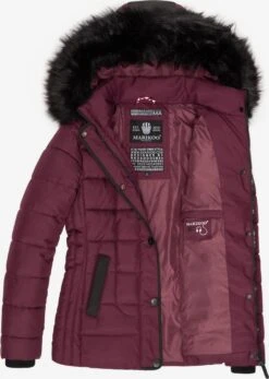 Marikoo Winterjassen Winterjas Unique Dames Wijnrood -Marikoo 0384f3d92071fdb0958fde4db46d6b1c