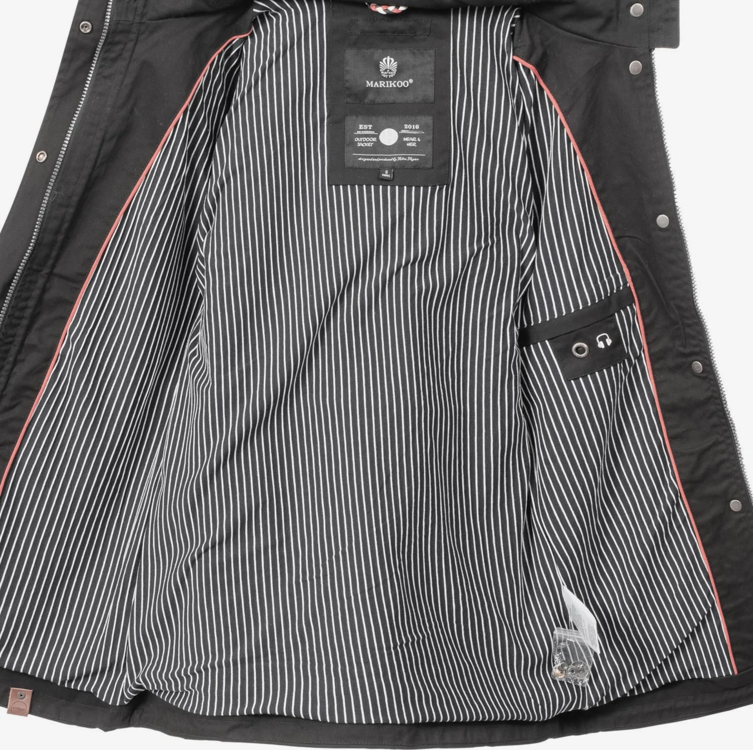 Marikoo Parkas Tussenparka Nyokoo Dames Zwart 6 Marikoo Parkas Tussenparka Nyokoo Dames Zwart - Afbeelding 4