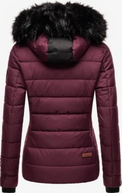 Marikoo Winterjassen Winterjas Unique Dames Wijnrood -Marikoo 106ab95a33833cf5cdbad31a19efc691