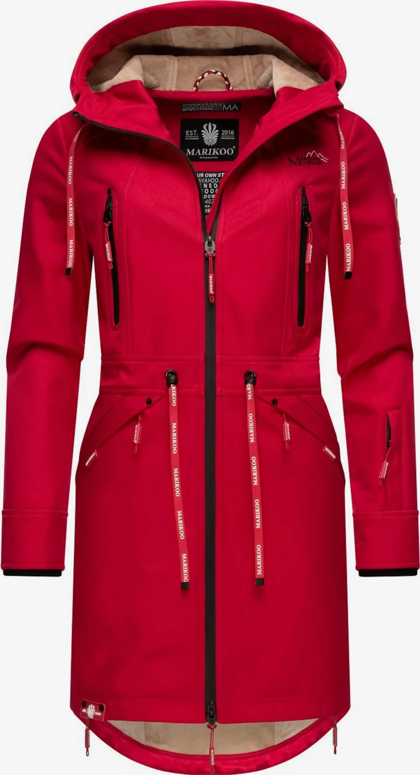 Marikoo Parkas Tussenparka Dames Cranberry 4 Marikoo Parkas Tussenparka Dames Cranberry - Afbeelding 2