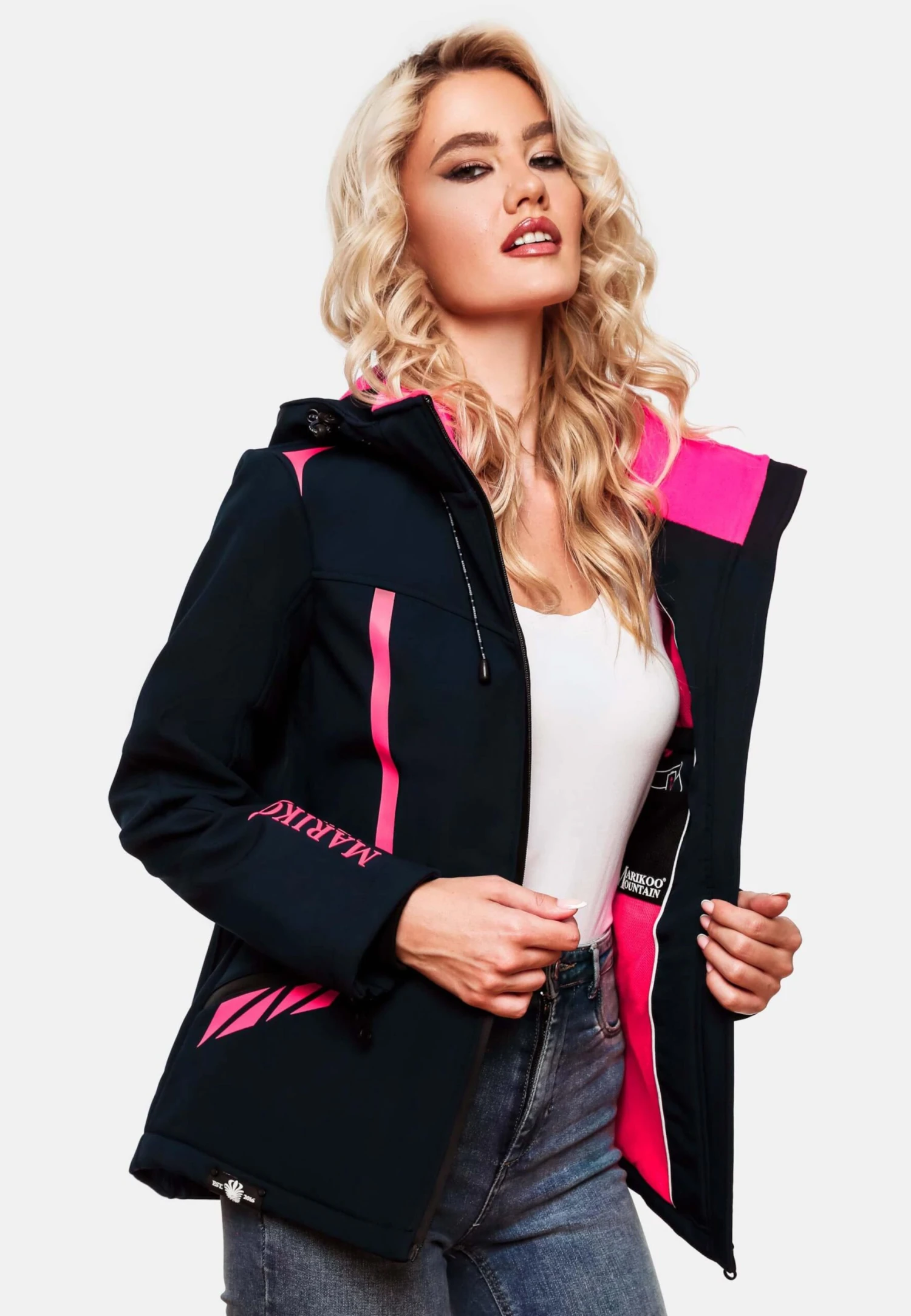 Marikoo Winterjassen Winterjas Dames Navy 8 Marikoo Winterjassen Winterjas Dames Navy - Afbeelding 6