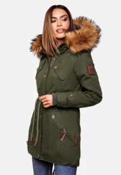 Marikoo Parkas Winterparka Dames Kaki -Marikoo 24ef226f96a4cbd479037011ddf9ec69