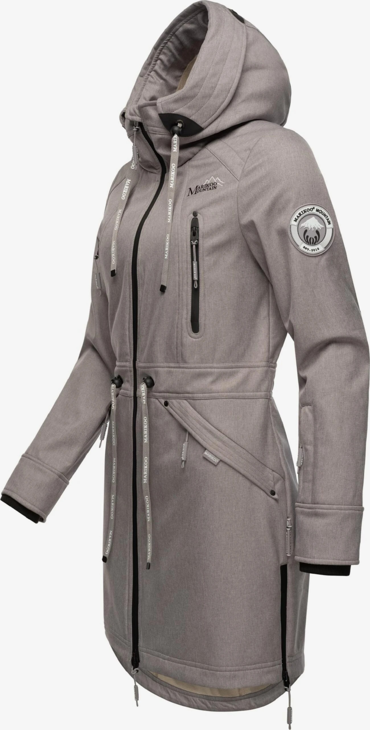 Marikoo Parkas Tussenparka Dames Stone Grey 4 Marikoo Parkas Tussenparka Dames Stone Grey - Afbeelding 2