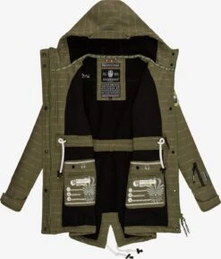 Marikoo Regenmantels Functionele Mantel Zimtzicke Dames Kaki -Marikoo 2f89629b6c5778526275d2ffe1974cd3