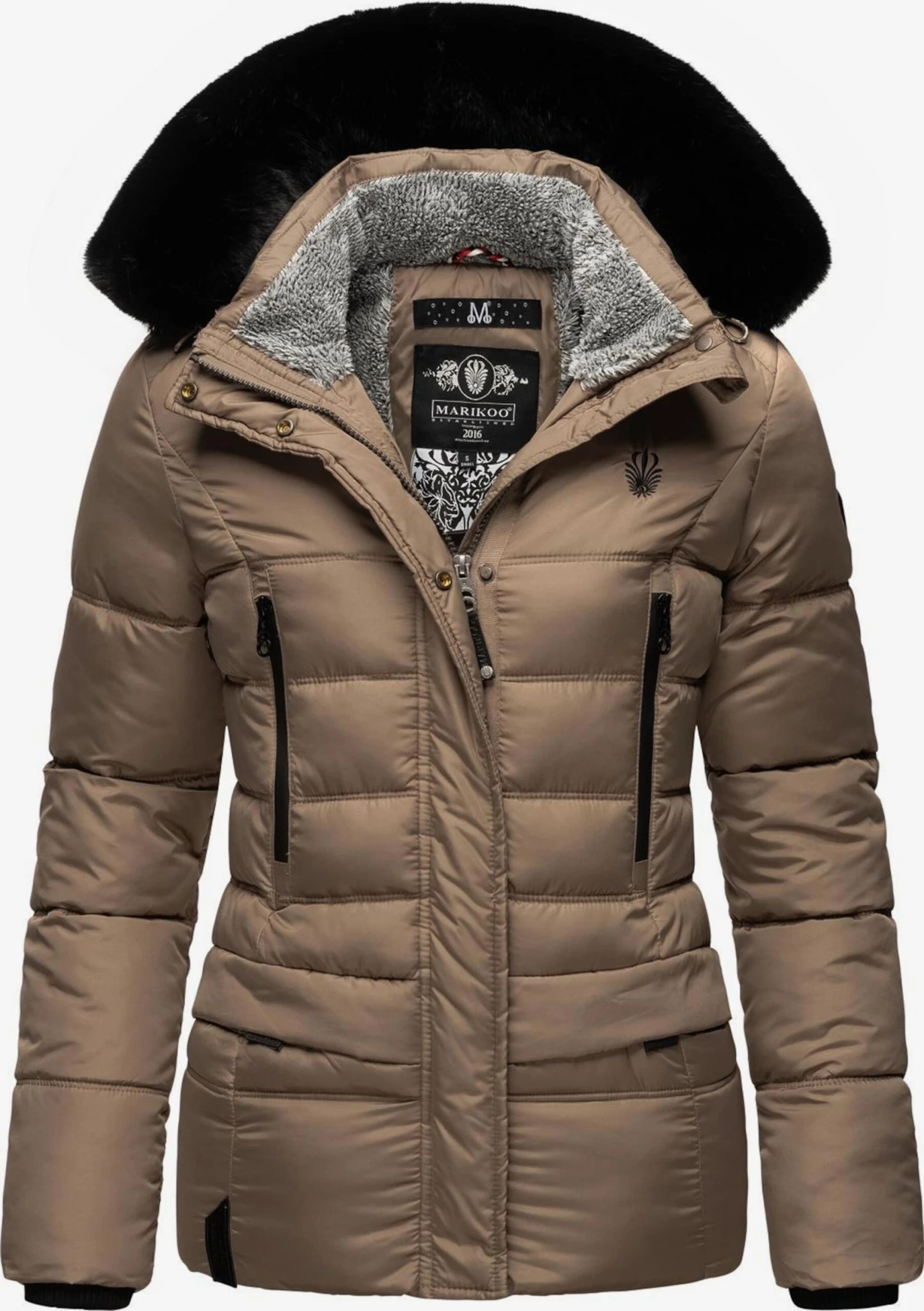 Marikoo Winterjassen Winterjas Loveleen Dames Lichtbruin 3 Marikoo Winterjassen Winterjas Loveleen Dames Lichtbruin