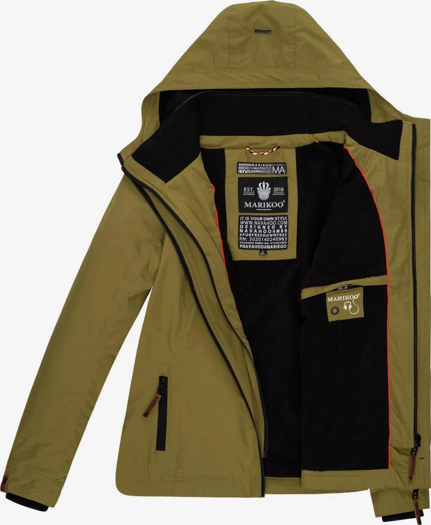 Marikoo Outdoor Jassen Functionele Jas Erdbeere Dames Olijfgroen 6 Marikoo Outdoor Jassen Functionele Jas Erdbeere Dames Olijfgroen - Afbeelding 4