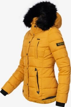 Marikoo Winterjassen Winterjas Lotusblüte Dames Goudgeel -Marikoo 3d5b1dae3350d59eb2b962c4cebda3ae