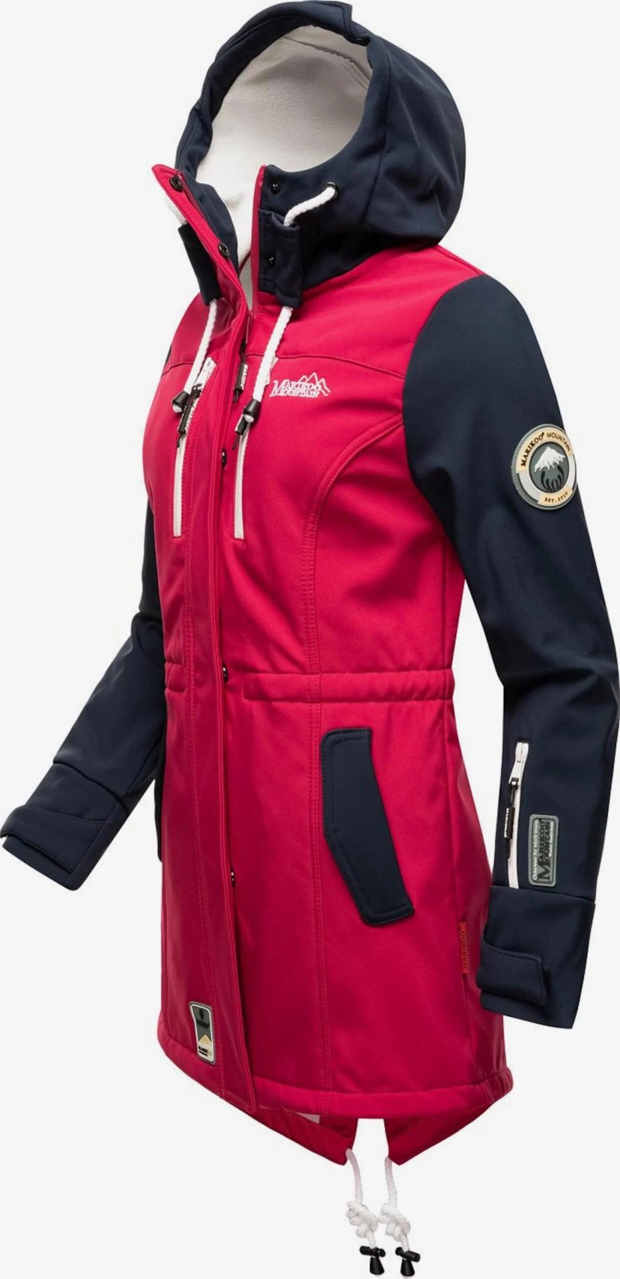 Marikoo Regenmantels Functionele Mantel Zimtzicke Dames Navy / Pink 4 Marikoo Regenmantels Functionele Mantel Zimtzicke Dames Navy / Pink - Afbeelding 2