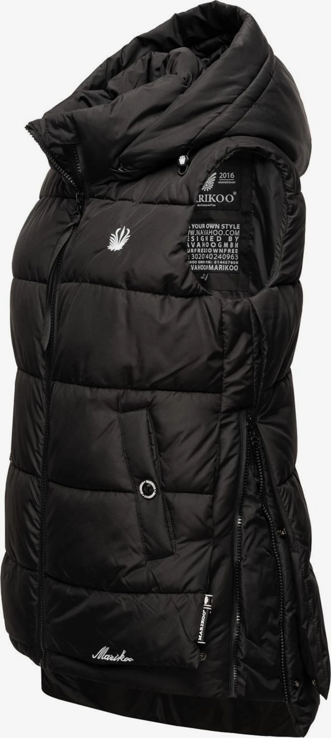 Marikoo Bodywarmers Bodywarmer Zarinaa Dames Zwart 6 Marikoo Bodywarmers Bodywarmer Zarinaa Dames Zwart - Afbeelding 4