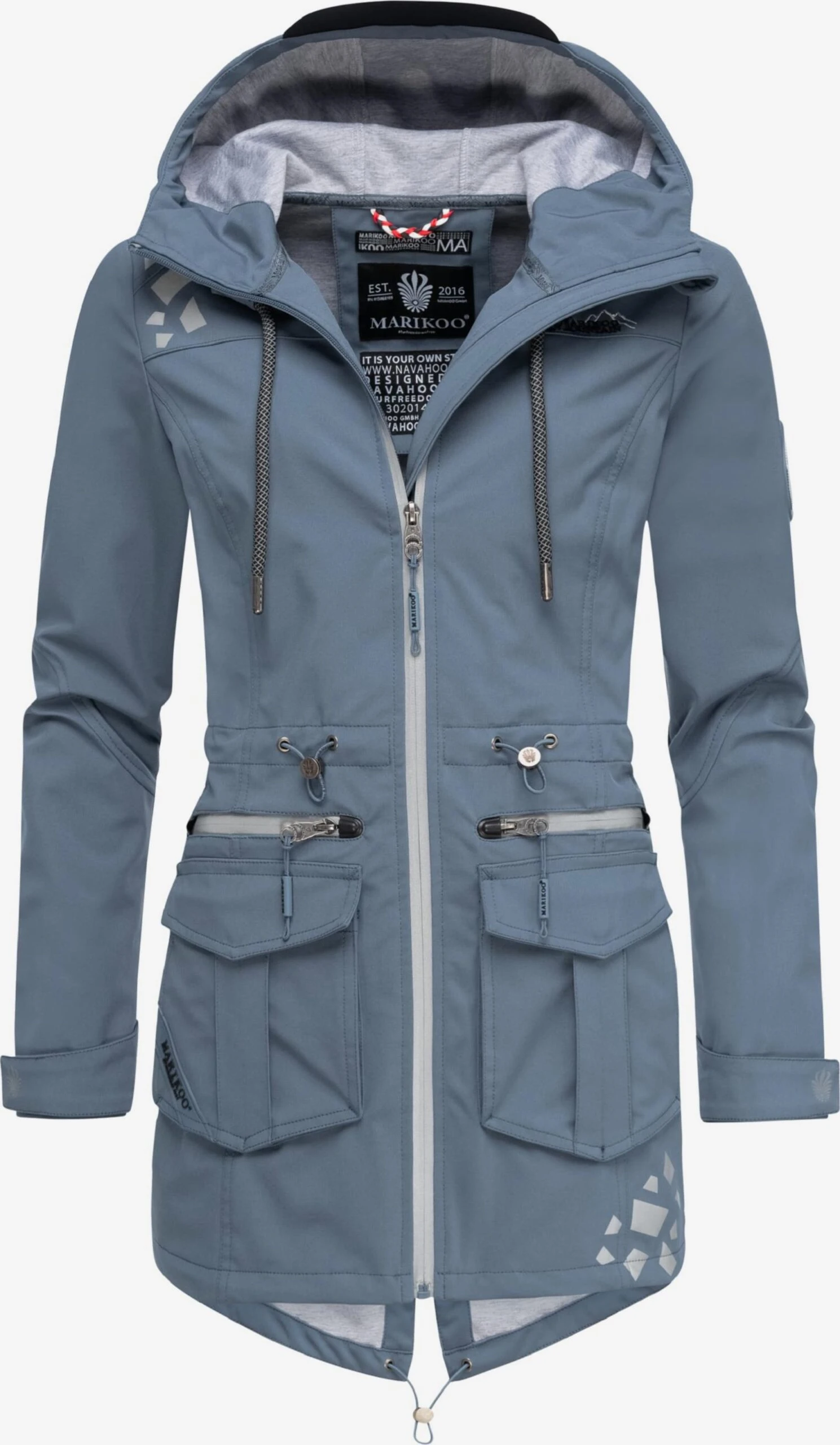 Marikoo Outdoor Jassen Functionele Jas Ulissaa Dames Duifblauw 3 Marikoo Outdoor Jassen Functionele Jas Ulissaa Dames Duifblauw