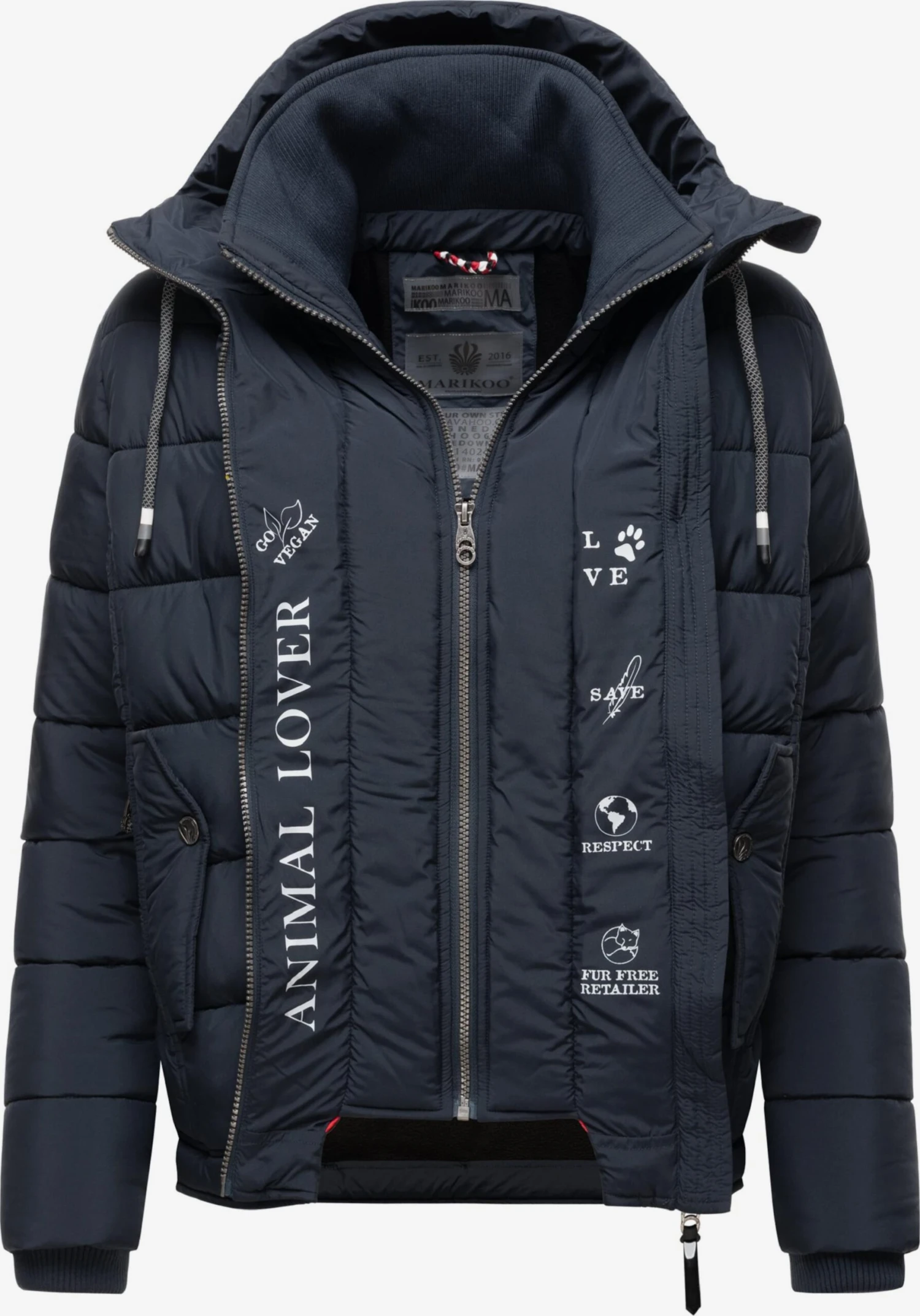Marikoo Winterjassen Winterjas Taisaa Dames Navy 7 Marikoo Winterjassen Winterjas Taisaa Dames Navy - Afbeelding 5