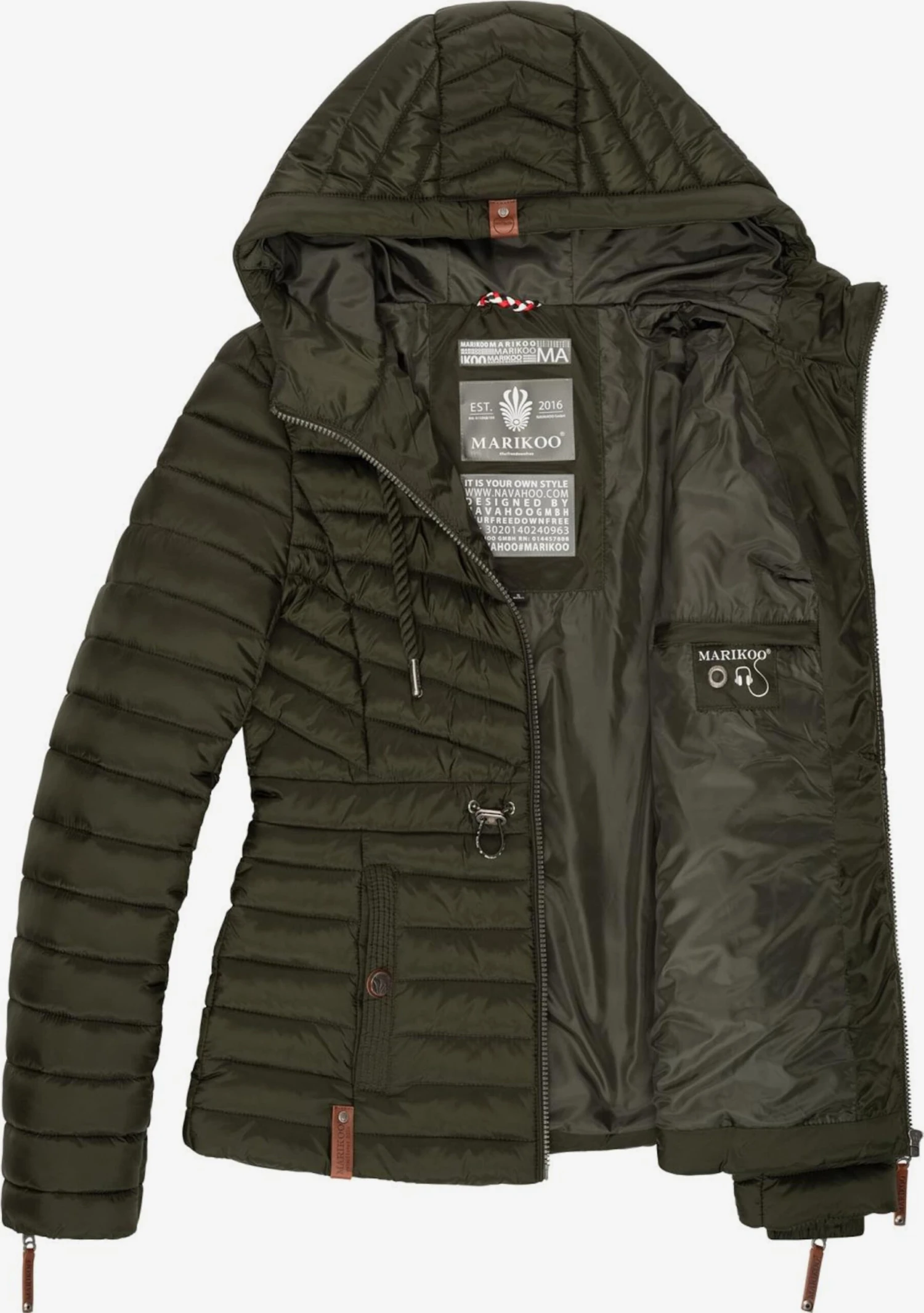 Marikoo Tussenjassen Tussenjas Aniyaa Dames Olijfgroen 7 Marikoo Tussenjassen Tussenjas Aniyaa Dames Olijfgroen - Afbeelding 5