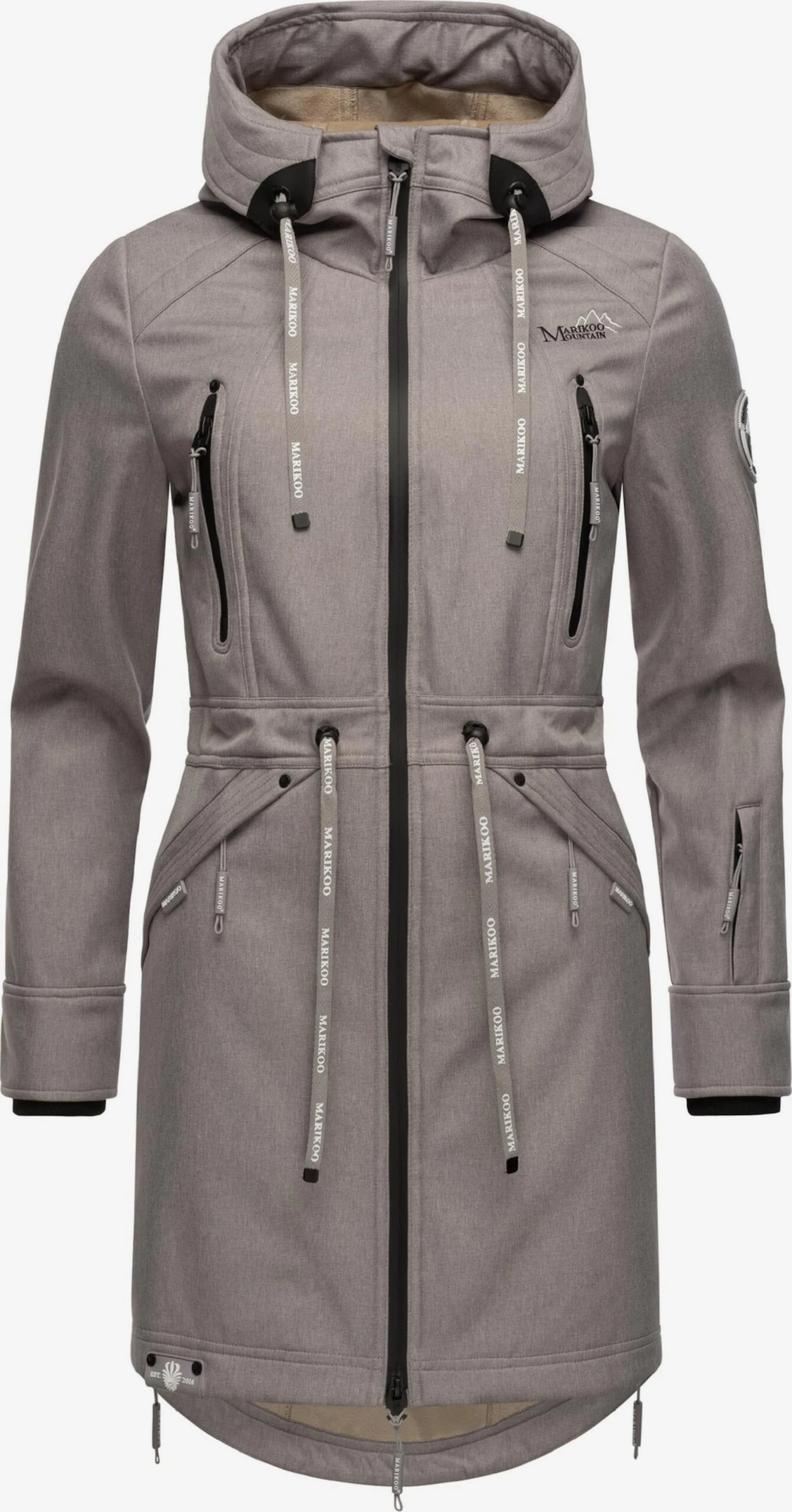 Marikoo Parkas Tussenparka Dames Stone Grey 3 Marikoo Parkas Tussenparka Dames Stone Grey