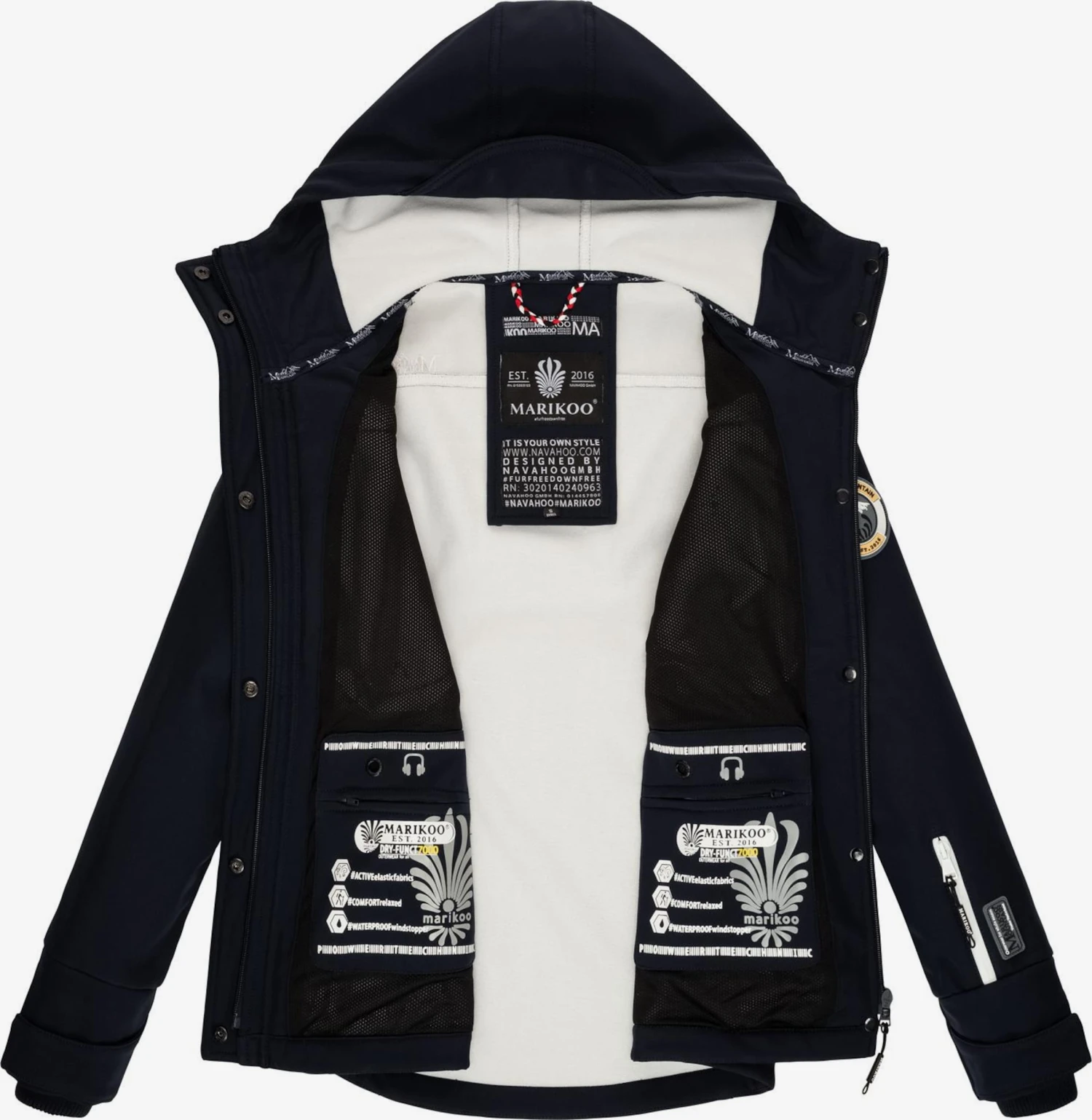 Marikoo Tussenjassen Tussenjas Dames Blauw 7 Marikoo Tussenjassen Tussenjas Dames Blauw - Afbeelding 5