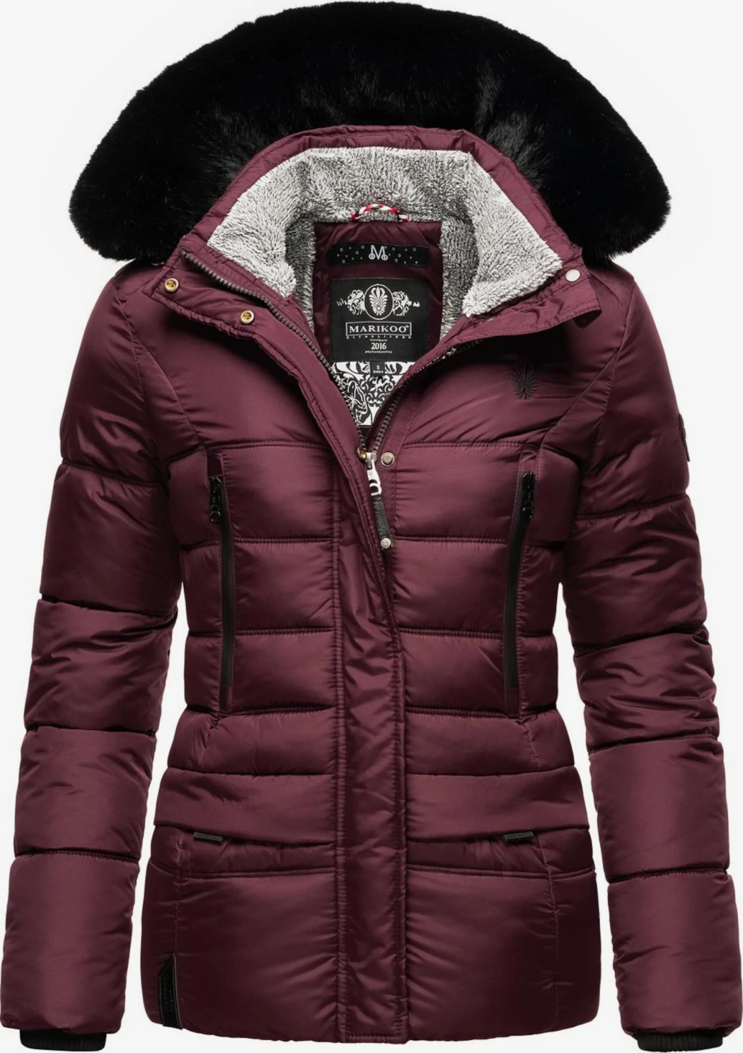 Marikoo Winterjassen Winterjas Loveleen Dames Bordeaux 3 Marikoo Winterjassen Winterjas Loveleen Dames Bordeaux