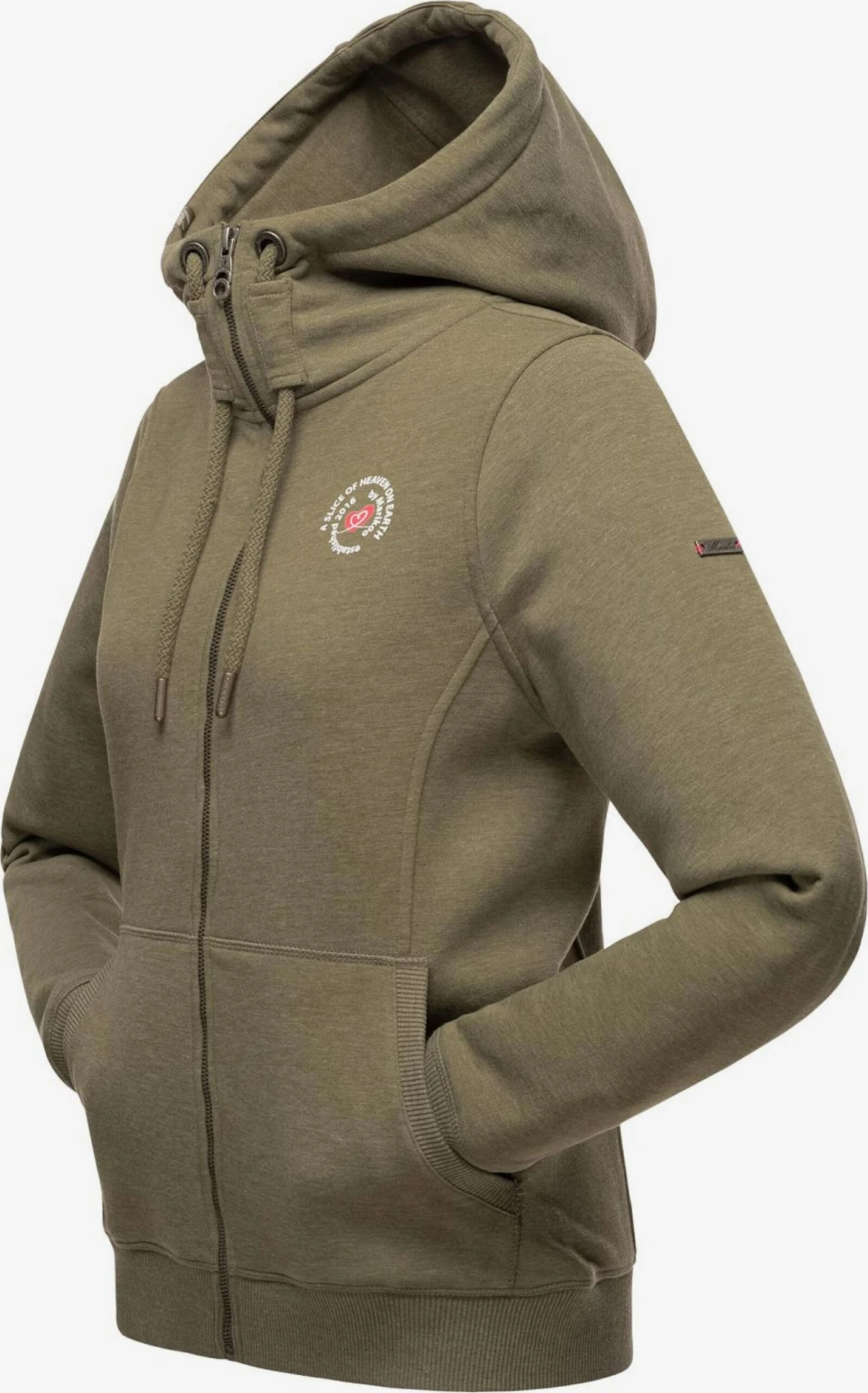 Marikoo Sweatvesten Sweatvest Setsunaa Dames Olijfgroen 4 Marikoo Sweatvesten Sweatvest Setsunaa Dames Olijfgroen - Afbeelding 2