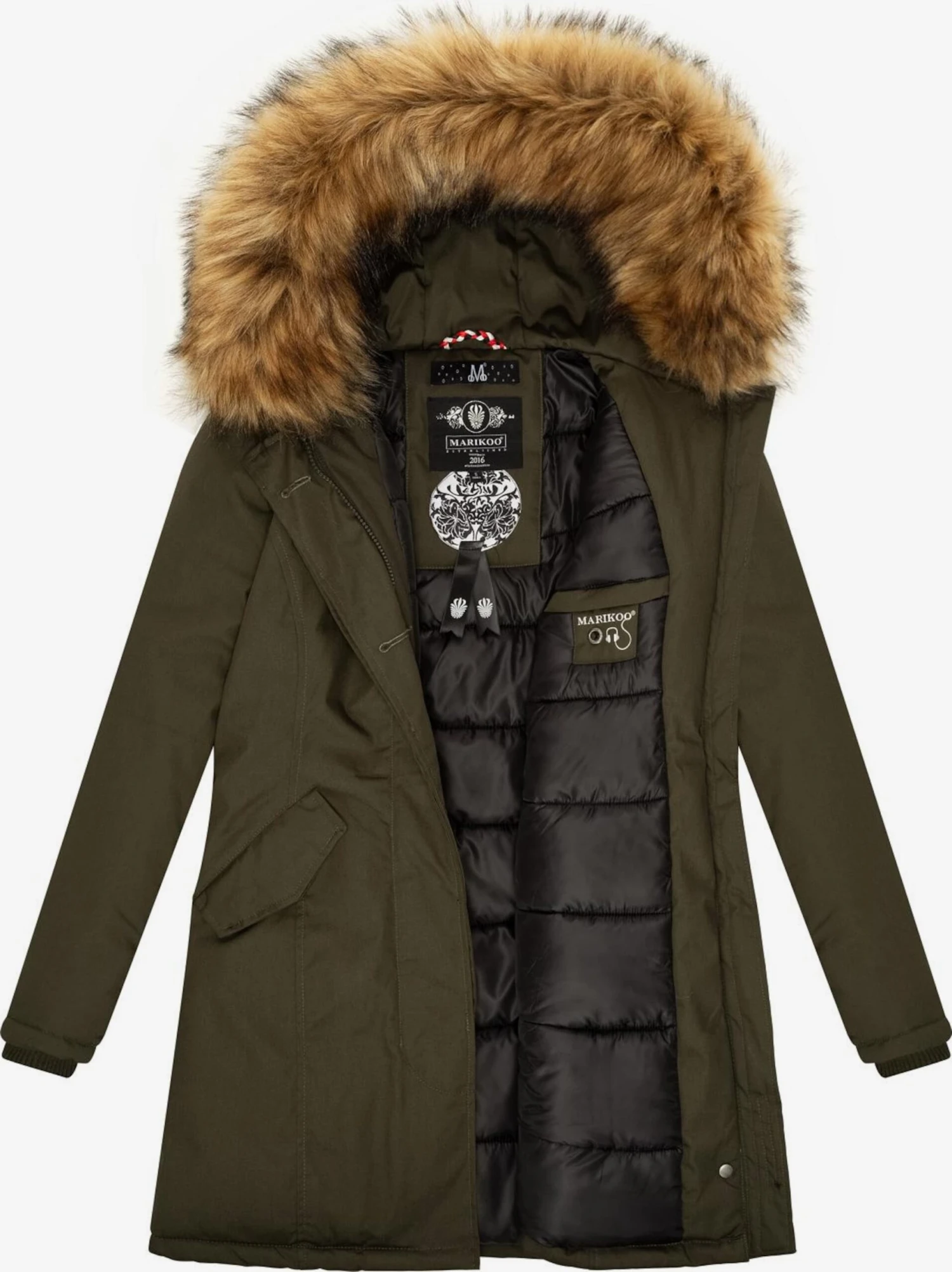 Marikoo Parkas Winterparka Karmaa Dames Olijfgroen 7 Marikoo Parkas Winterparka Karmaa Dames Olijfgroen - Afbeelding 5
