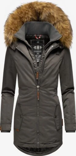 Marikoo Wintermantels Wintermantel Sanakoo Dames Donkergrijs -Marikoo 64ba06f3b9a96b0268f4b53ed9e87baf