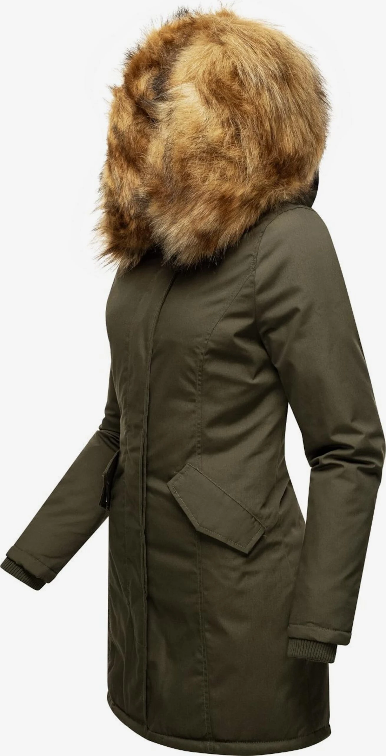 Marikoo Parkas Winterparka Karmaa Dames Olijfgroen 4 Marikoo Parkas Winterparka Karmaa Dames Olijfgroen - Afbeelding 2