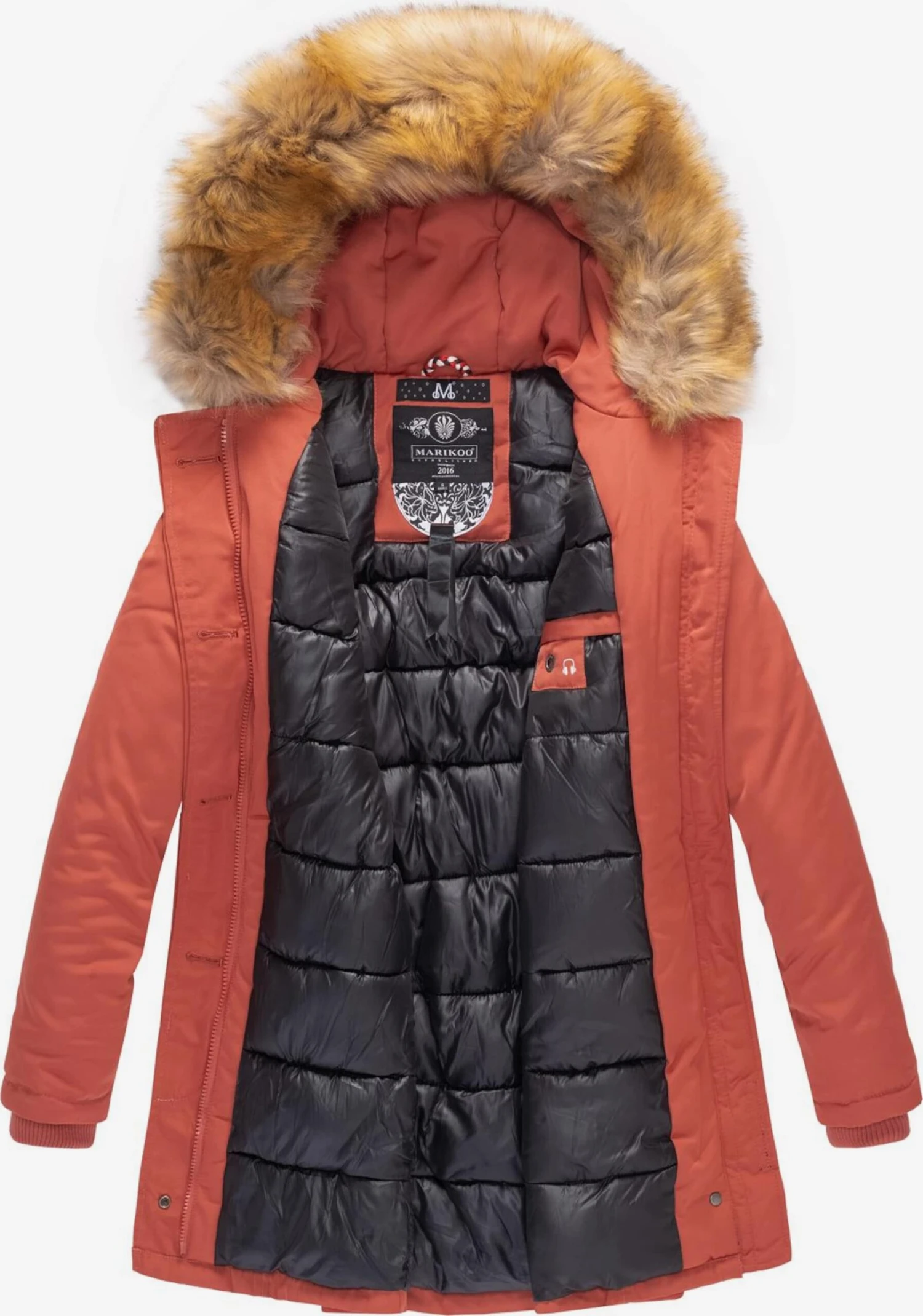 Marikoo Parkas Winterparka Karmaa Dames Zalm Roze 7 Marikoo Parkas Winterparka Karmaa Dames Zalm Roze - Afbeelding 5