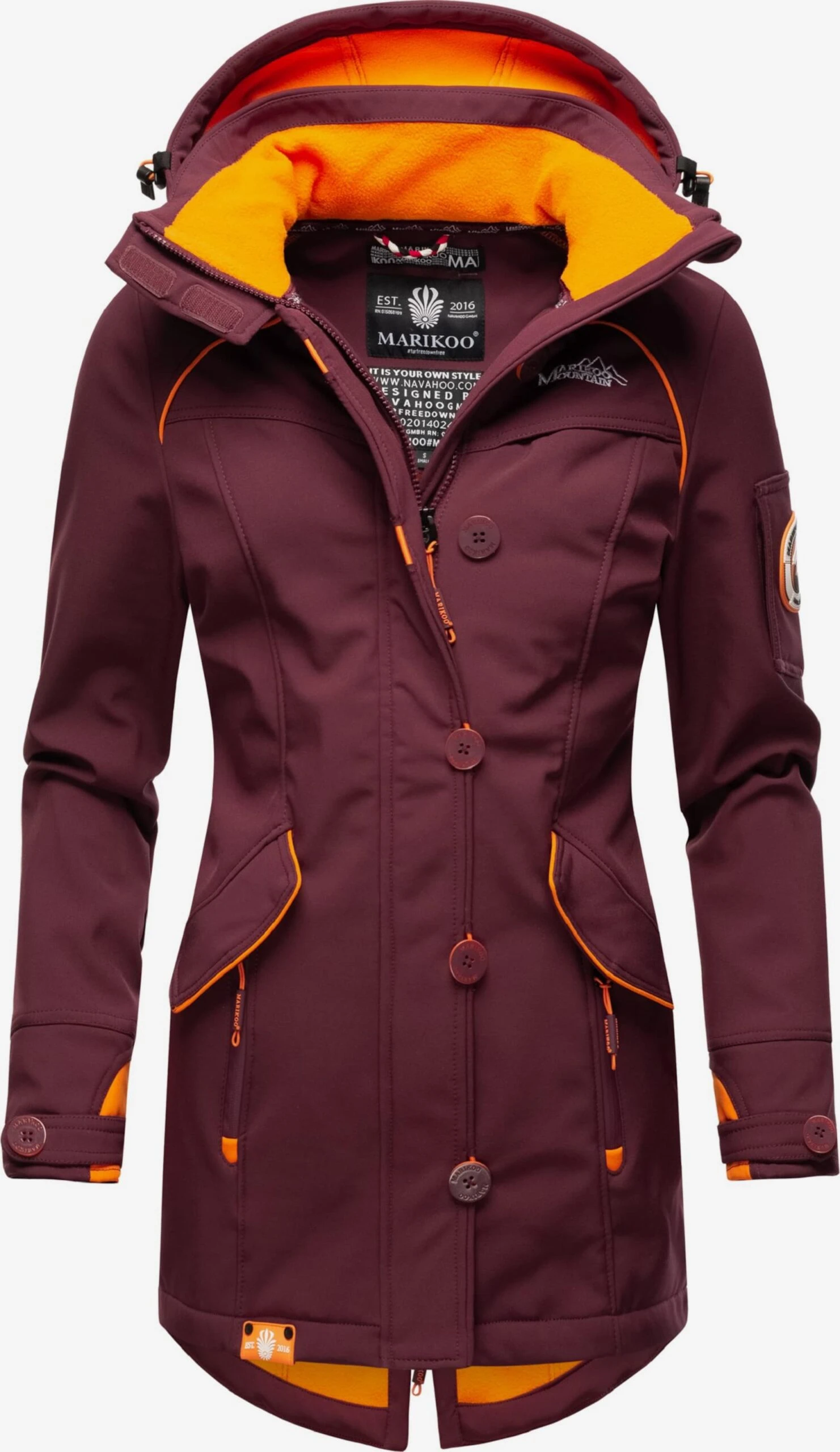 Marikoo Outdoor Jassen Functionele Jas Soulinaa Dames Bordeaux 4 Marikoo Outdoor Jassen Functionele Jas Soulinaa Dames Bordeaux - Afbeelding 2