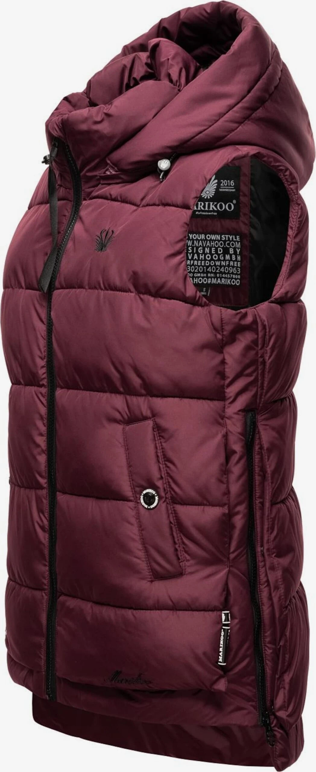 Marikoo Bodywarmers Bodywarmer Zarinaa Dames Bordeaux 4 Marikoo Bodywarmers Bodywarmer Zarinaa Dames Bordeaux - Afbeelding 2
