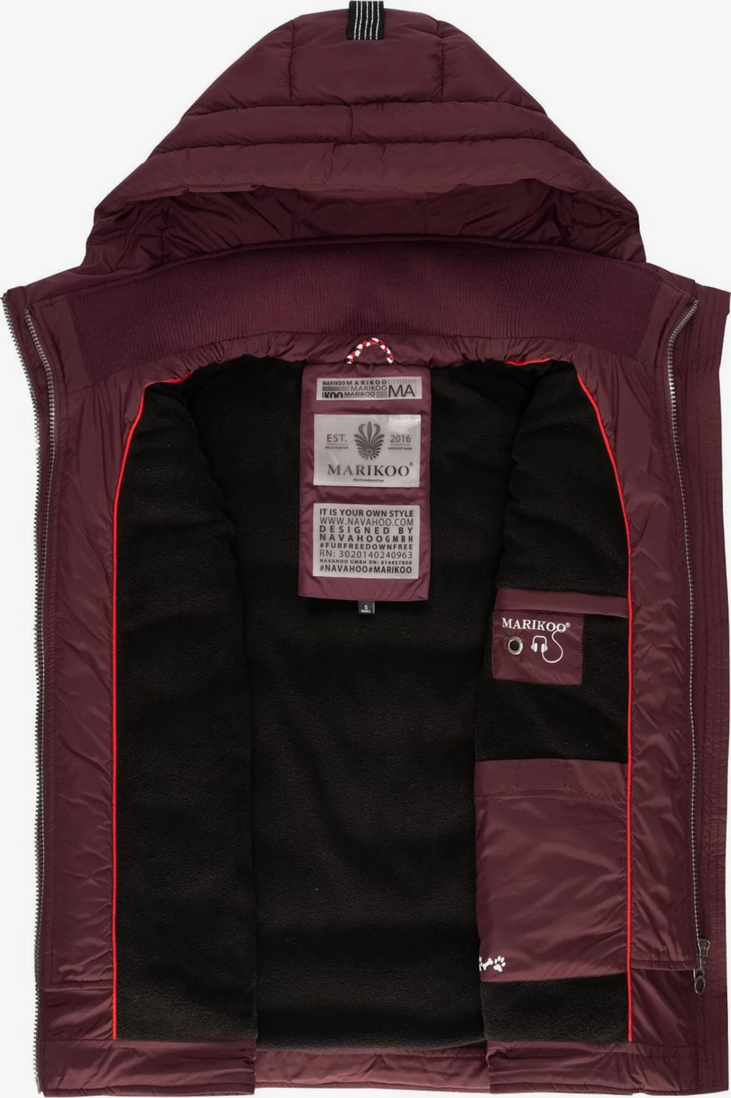 Marikoo Bodywarmers Bodywarmer Taisaa Dames Bordeaux 7 Marikoo Bodywarmers Bodywarmer Taisaa Dames Bordeaux - Afbeelding 5