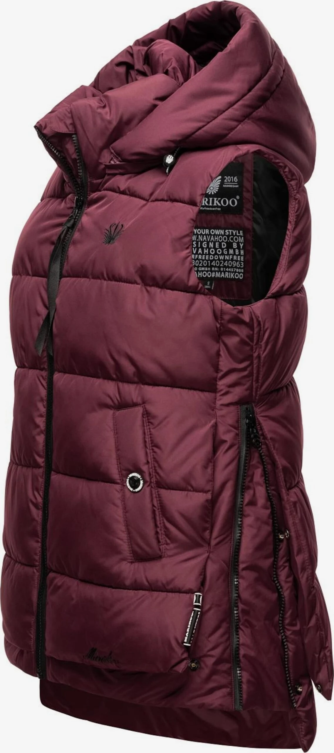 Marikoo Bodywarmers Bodywarmer Zarinaa Dames Bordeaux 6 Marikoo Bodywarmers Bodywarmer Zarinaa Dames Bordeaux - Afbeelding 4
