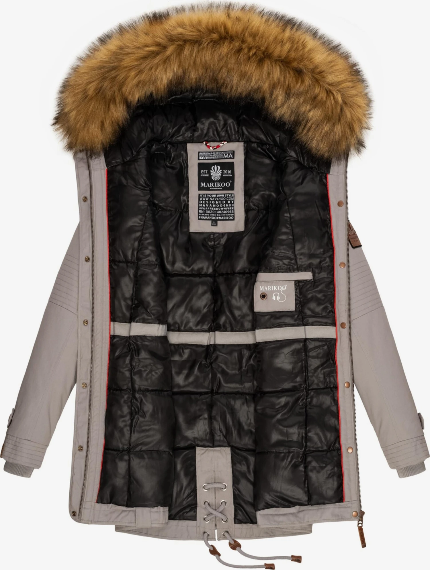 Marikoo Parkas Winterparka La Viva Dames Grijs 7 Marikoo Parkas Winterparka La Viva Dames Grijs - Afbeelding 5