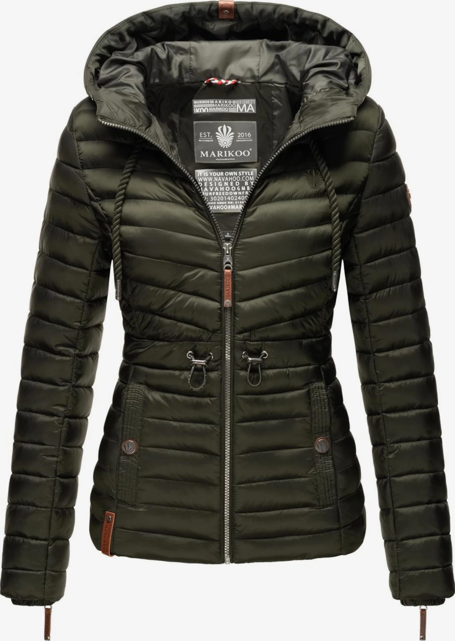 Marikoo Tussenjassen Tussenjas Aniyaa Dames Olijfgroen 4 Marikoo Tussenjassen Tussenjas Aniyaa Dames Olijfgroen - Afbeelding 2