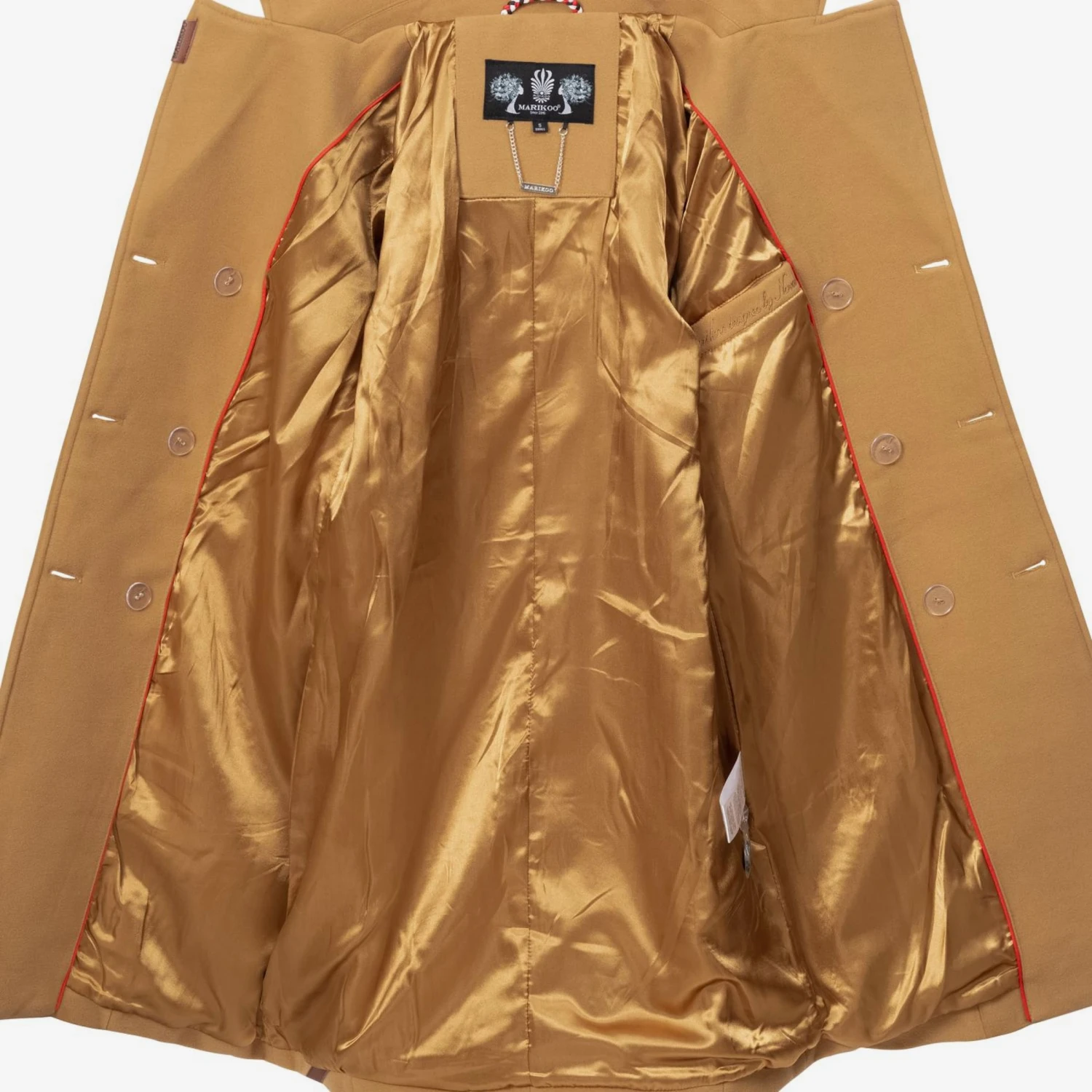 Marikoo Wintermantels Wintermantel Nanakoo Dames Cognac 10 Marikoo Wintermantels Wintermantel Nanakoo Dames Cognac - Afbeelding 8