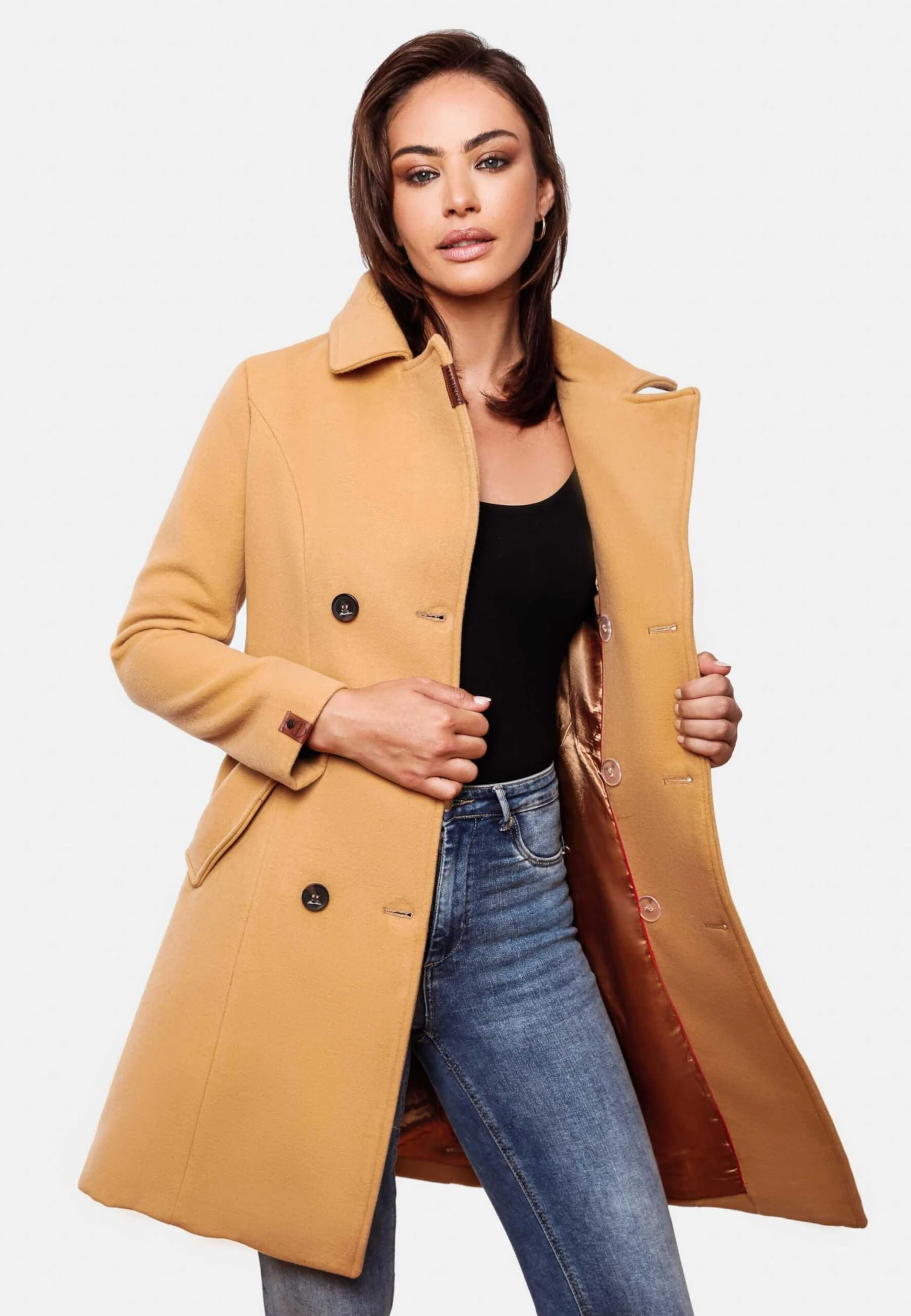 Marikoo Wintermantels Wintermantel Nanakoo Dames Cognac 9 Marikoo Wintermantels Wintermantel Nanakoo Dames Cognac - Afbeelding 7