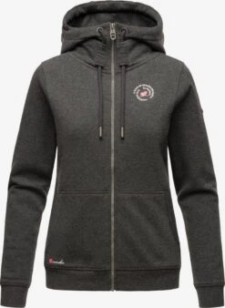 Marikoo Sweatvesten Sweatvest Setsunaa Dames Donkergrijs