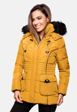 Marikoo Winterjassen Winterjas Vanilla Dames Geel -Marikoo 92e5debbe5e67f12caaf8eb5b52fb947