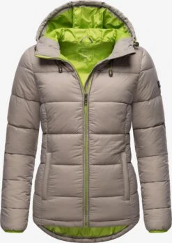 Marikoo Winterjassen Winterjas Leandraa Dames Lichtgrijs