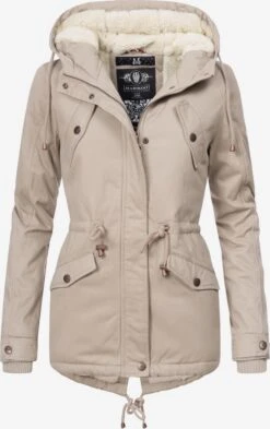 Marikoo Winterjassen Winterjas Manolya Dames Lichtbeige