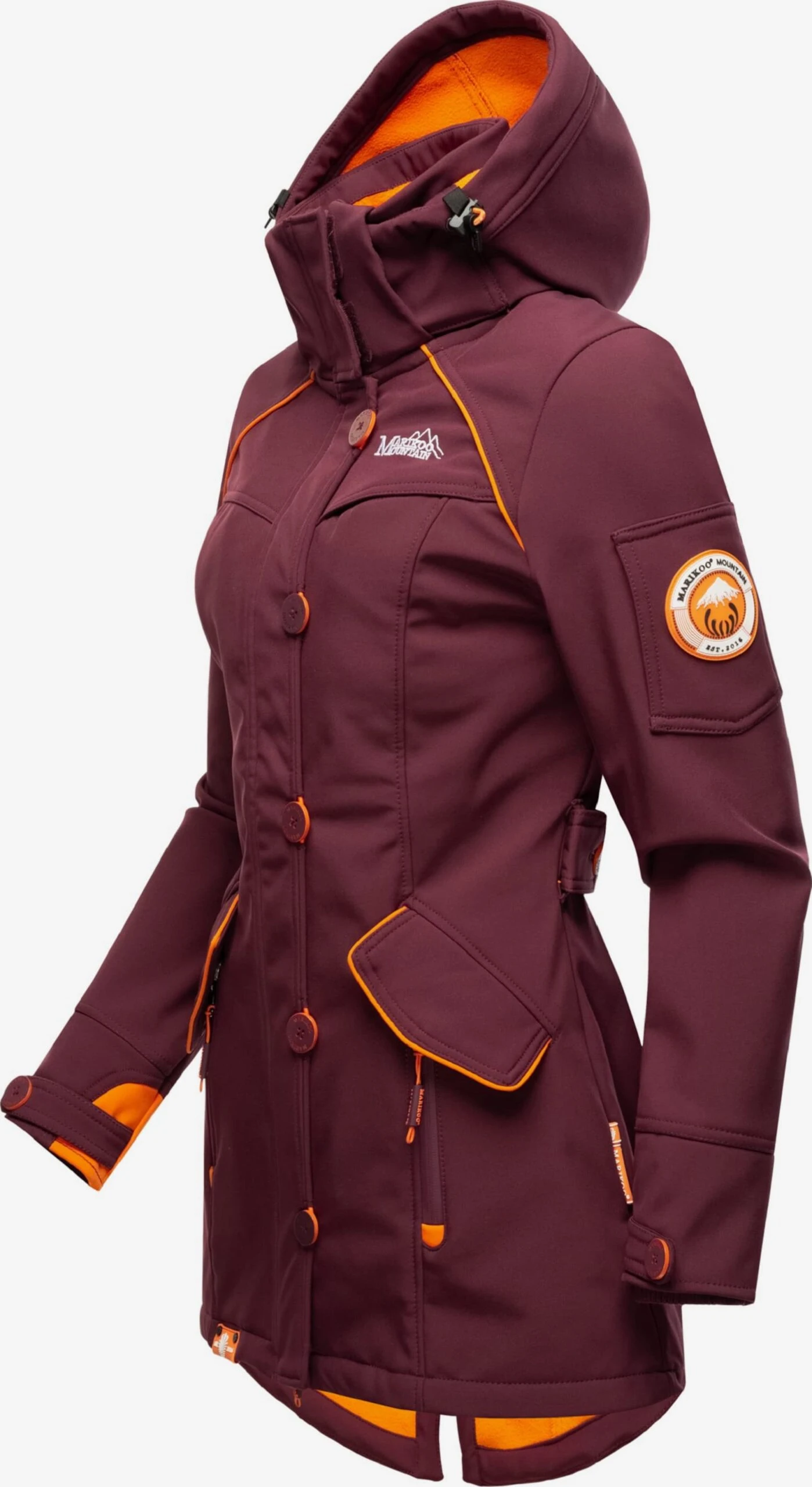Marikoo Outdoor Jassen Functionele Jas Soulinaa Dames Bordeaux 5 Marikoo Outdoor Jassen Functionele Jas Soulinaa Dames Bordeaux - Afbeelding 3