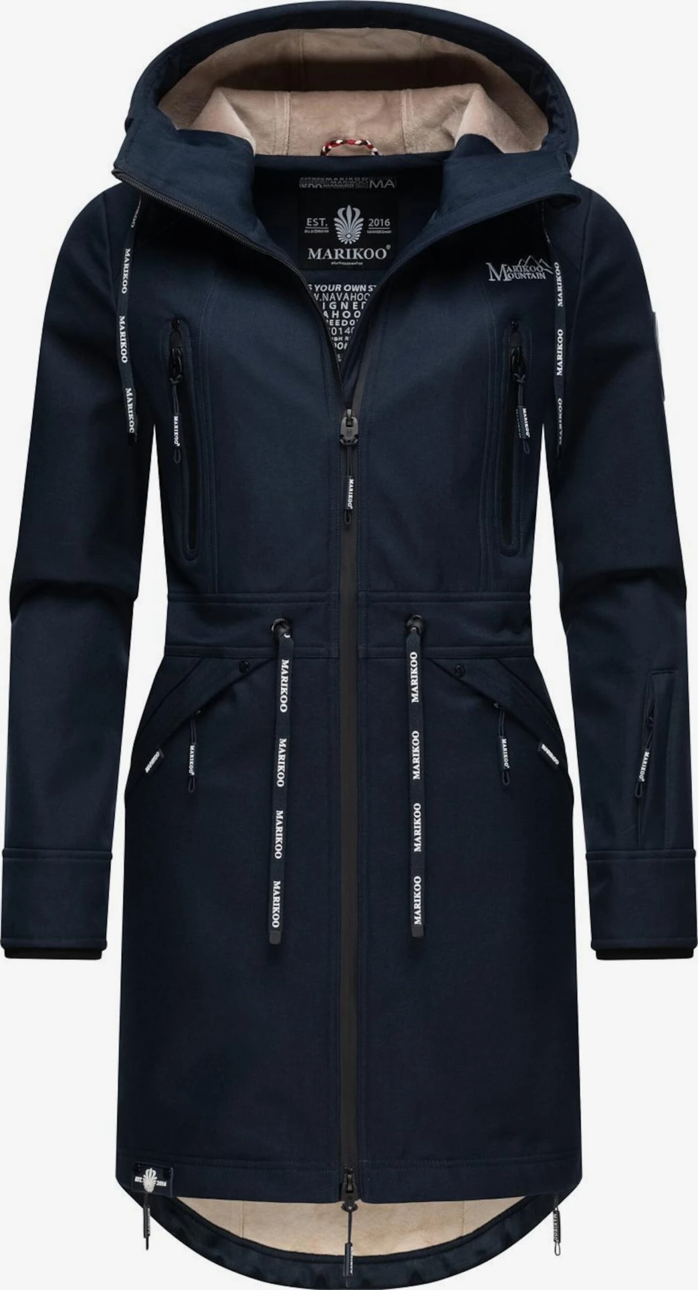 Marikoo Parkas Tussenparka Dames Navy 4 Marikoo Parkas Tussenparka Dames Navy - Afbeelding 2