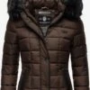 Marikoo Winterjassen Winterjas Unique Dames Bruin -Marikoo 9ee8d88322d75cafa08686976e391d85