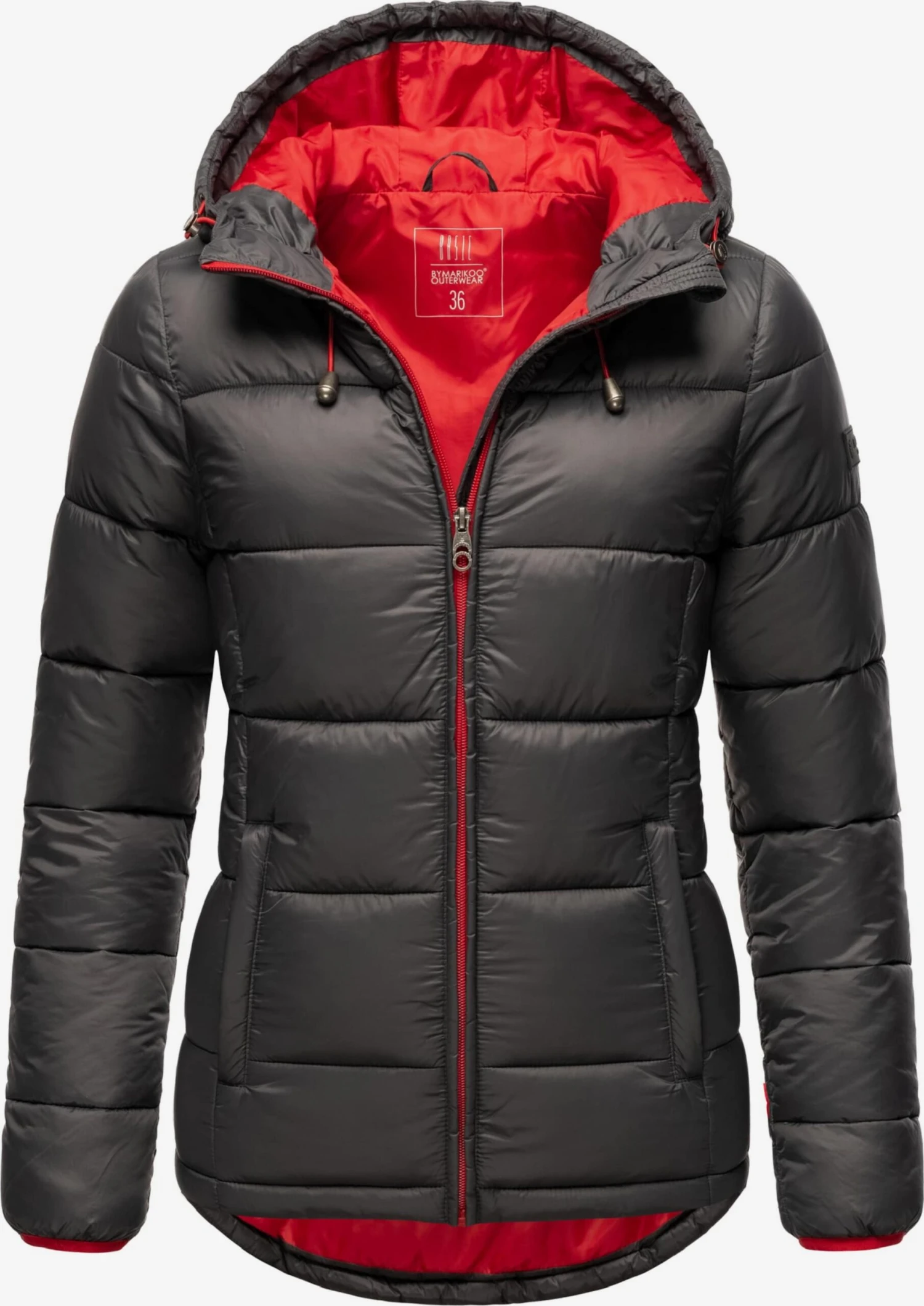 Marikoo Winterjassen Winterjas Leandraa Dames Antraciet 3 Marikoo Winterjassen Winterjas Leandraa Dames Antraciet