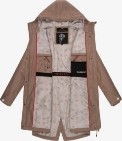 Marikoo Regenmantels Functionele Mantel Dames Bruin -Marikoo a58d187c4084d237ee8b398e668b3ba7