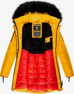 Marikoo Wintermantels Wintermantel Moonshine Dames Goudgeel -Marikoo b97730f337e5fa1e436db4a2ef87614a