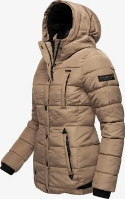 Marikoo Gewatteerde Jassen Winterjas Lotusblüte Dames Bruin -Marikoo ba46f167812a248a87b23555fc71657b