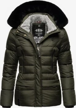 Marikoo Winterjassen Winterjas Loveleen Dames Olijfgroen
