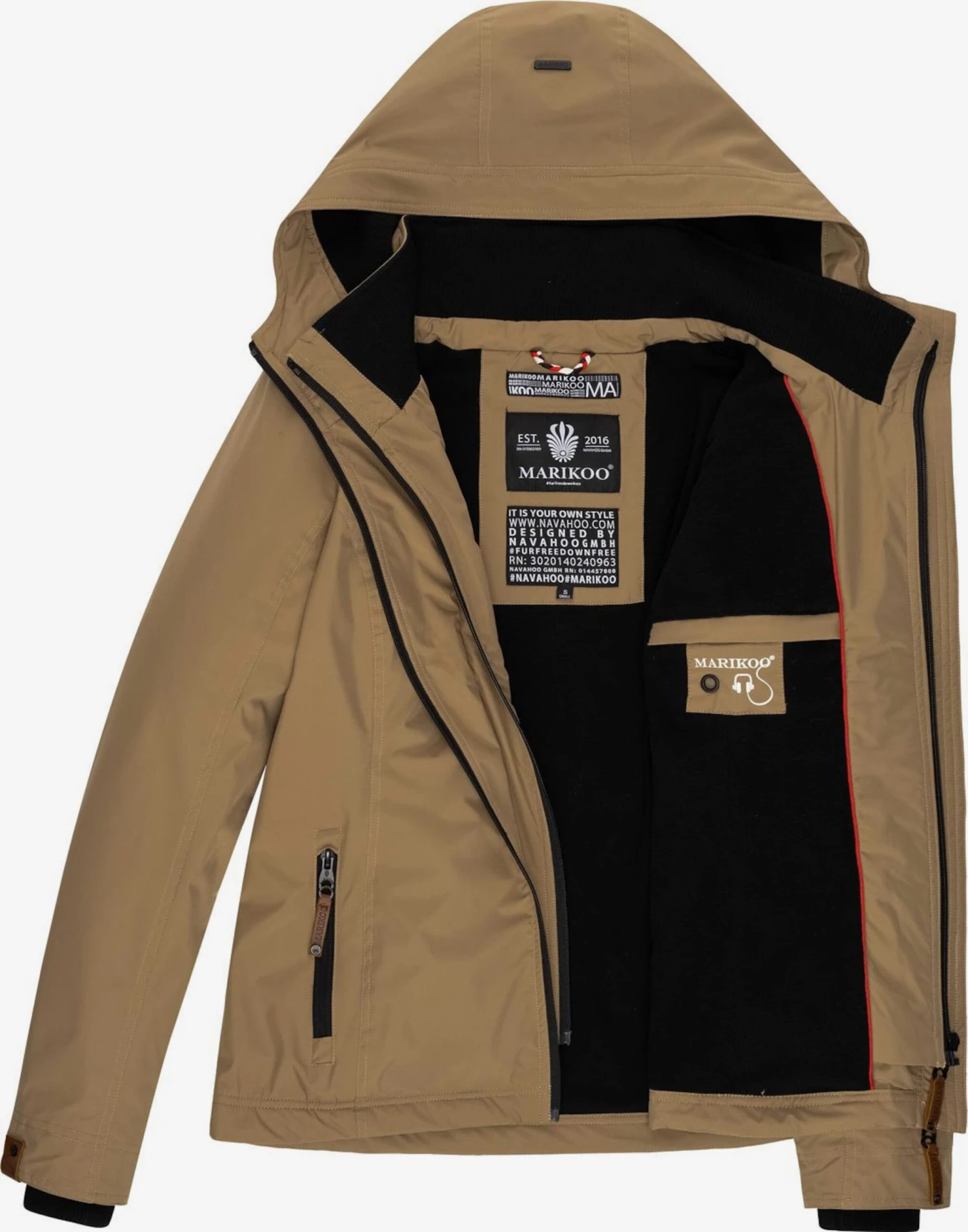 Marikoo Outdoor Jassen Functionele Jas Erdbeere Dames Bruin 6 Marikoo Outdoor Jassen Functionele Jas Erdbeere Dames Bruin - Afbeelding 4