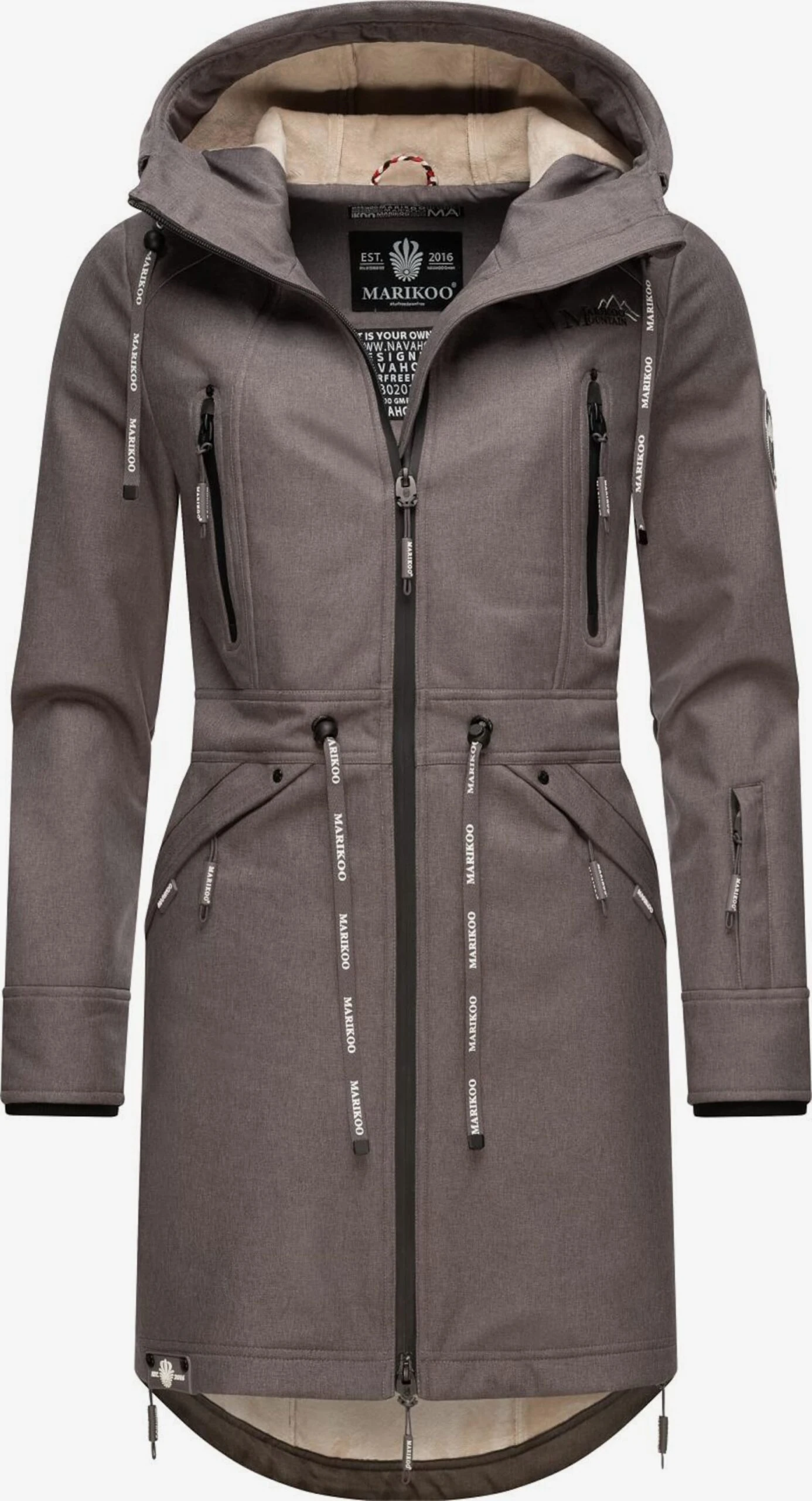 Marikoo Parkas Tussenparka Dames Donkergrijs 4 Marikoo Parkas Tussenparka Dames Donkergrijs - Afbeelding 2