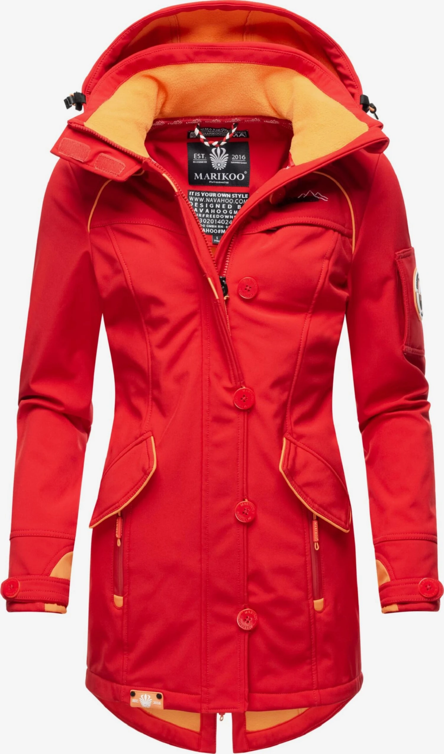 Marikoo Outdoor Jassen Functionele Jas Soulinaa Dames Rood 4 Marikoo Outdoor Jassen Functionele Jas Soulinaa Dames Rood - Afbeelding 2