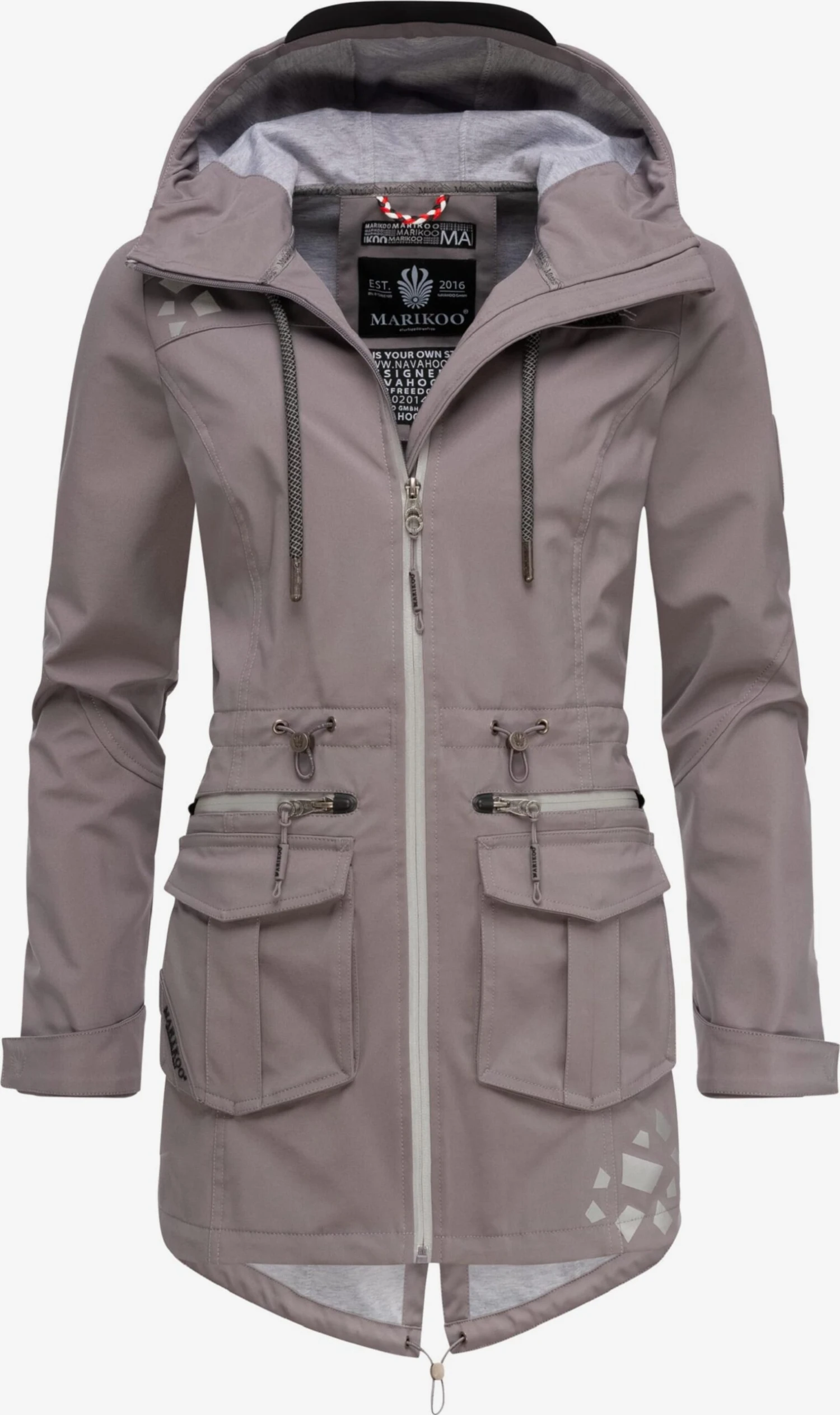 Marikoo Outdoor Jassen Functionele Jas Ulissaa Dames Taupe 3 Marikoo Outdoor Jassen Functionele Jas Ulissaa Dames Taupe