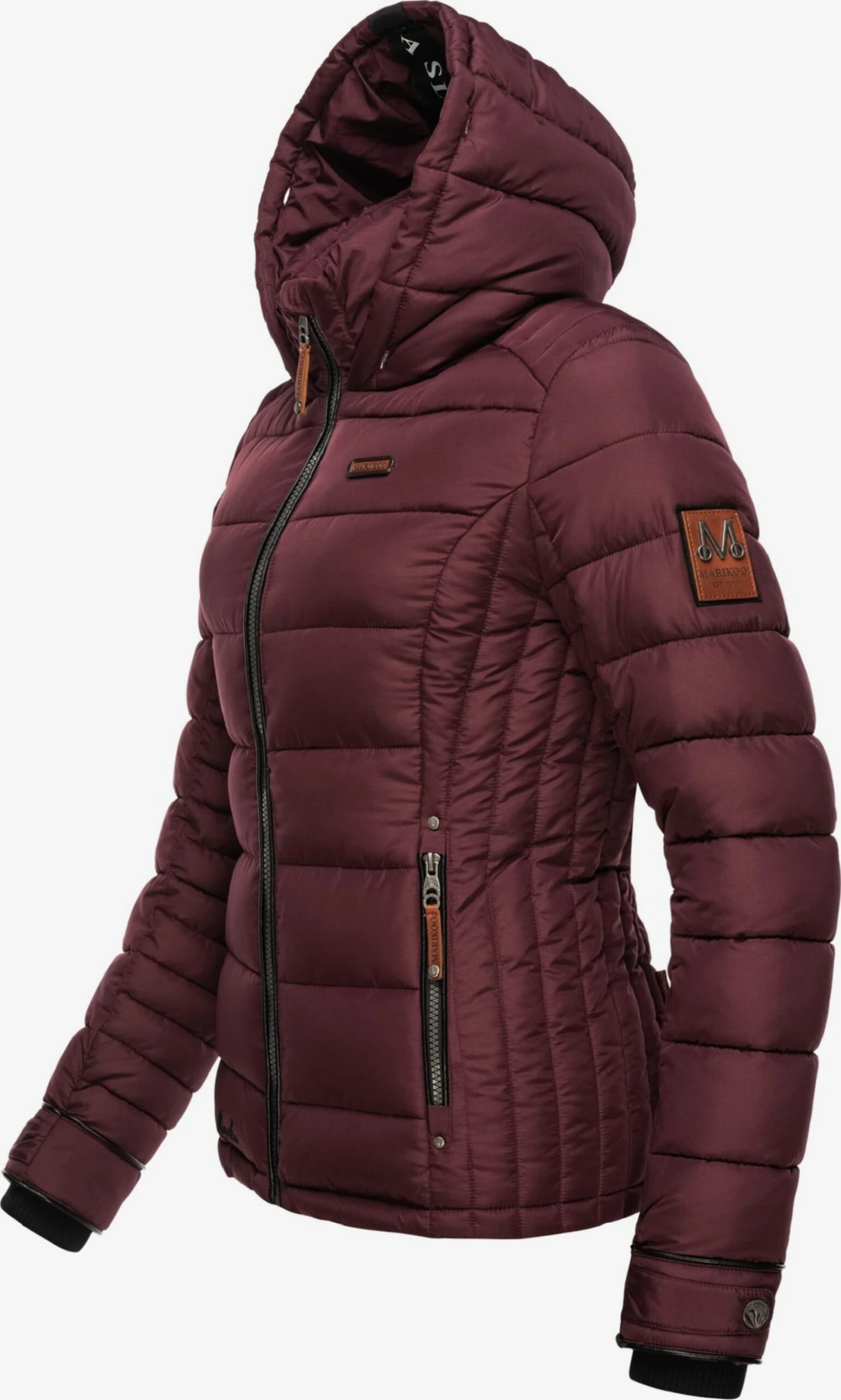Marikoo Winterjassen Winterjas Lerikaa Dames Bordeaux 6 Marikoo Winterjassen Winterjas Lerikaa Dames Bordeaux - Afbeelding 4