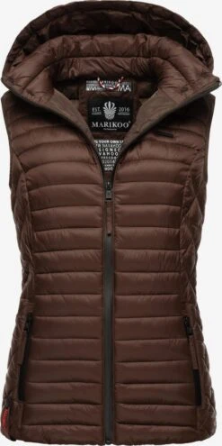 Marikoo Bodywarmers Bodywarmer Hasenpfote Dames Chocoladebruin -Marikoo d4c6c5a82e445eef53fcd5a26a451154